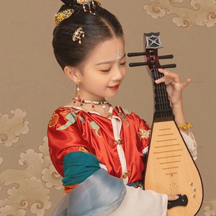 汉服古风拍照道具琵琶乐器，中国风儿童演出仿真琴影楼古装拍摄摆件