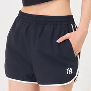 MLB女士短裤2024夏季NY小标学院风松紧腰运动热裤3FSMB0743