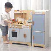 2023儿童厨房玩具套装仿真做饭灶台男女孩过家家木质厨具组合宝宝