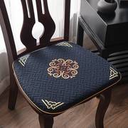 新中式餐椅垫椅子垫家用四季通用加厚防滑马蹄形，实木餐桌坐垫椅垫