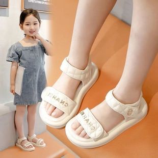 巴拉巴柆韩系女童凉鞋2024夏季时尚小女孩儿童鞋女大童软底运