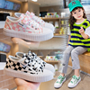 儿童帆布鞋2024春秋学生单鞋，男童格子运动鞋女童，软底低帮板鞋