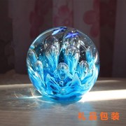 水晶球琉璃发光水母摆件手工艺品海洋动物鱼缸造景生日礼物送女生