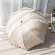 鸟笼伞拱形雨伞公主伞蘑菇伞防晒防紫外线黑胶遮阳折叠女太阳伞夏