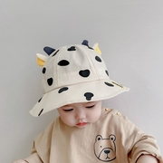 宝宝帽子夏季薄款儿童，遮阳帽男童婴儿，盆帽女童可爱超萌渔夫帽