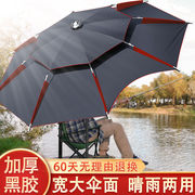 野餐桌钓鱼专用伞，晴雨两用结实加固大伞大号防暴雨钓伞遮阳伞