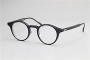 圆框眼镜近视眼睛框男全框复古手工黑框板材配眼镜框架女圆形1103