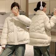 冬装韩版棉服短款立领女简约百时搭尚休闲保暖小个子外套