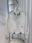 白色夹克外套女2024年春秋欧货卫衣，薄款复古小个子休闲棒球服