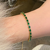 绿宝石水晶手链轻奢小众锆石手串，精致闺蜜手链，女生手绳手饰品