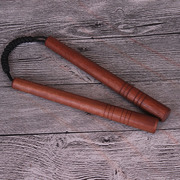 红影木双节棍绳索伞绳木质，双截棍硬木乌檀木两节棍实战二节练习棍
