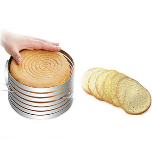 可调节分层伸缩圆形切片慕斯圈蛋糕圈不锈钢蛋糕分片器烘焙模具
