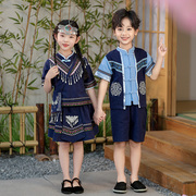 男童汉服唐装套装儿童薄款中国风女童古装三月三男孩宝宝演出服装