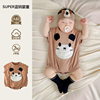 0一6月婴儿夏装，男宝宝包屁衣超萌可爱动物造型哈衣韩版夏季连体衣