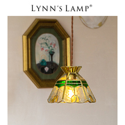 Lynn's立意彩色玻璃复古吊灯地中海琉璃玻璃餐厅玄关阳台衣帽间