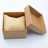 牛皮纸天地盖首饰盒礼盒饰品包装盒硬纸方形精美手表盒麻布小枕头