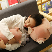 创意羽绒棉屁桃趴猪小猪趴枕公仔毛绒玩具儿童睡觉抱枕布娃娃