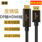 魔兽Mini DP/DP 1.4转HDMI 2.0版电脑电视高清线4K@60Hz 2K@120Hz