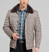 杉系列冬季男士羊羔，毛领短款棉衣，休闲棉服外套t34m001