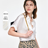 法式真丝短袖衬衫上衣女2024夏季小众设计感纯色高端时尚衬衣