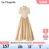 拉夏贝尔lachapelle夏季新中式中国风，旗袍改良收腰泡泡袖连衣裙