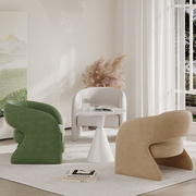 创意网红单人沙发客厅简约现代设计师休闲接待沙发椅洽谈桌椅组合