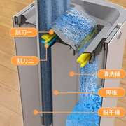45厘米铝板加长款平板拖把家用一拖净免手洗不锈钢旋转干湿两用桶