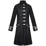男外套夹克风衣中长款蒸汽朋克复古立领中世纪