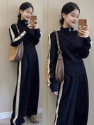 2023韩版运动服套装女秋季修身显瘦拉链外套卫衣休闲长裤两件套