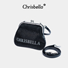 chrisbella烫钻时尚便携肩包斜挎单肩复古贝壳包