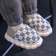 儿童棉拖鞋防水面秋冬季男女童防滑包跟室内保暖拖鞋小童宝宝棉鞋