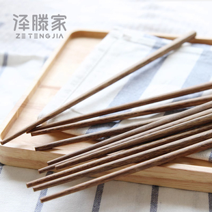 日式木筷天然鸡翅木筷子环保，无漆寿司筷木质餐具家用酒店餐筷