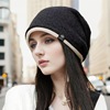 秋冬季帽子男女款时尚包头堆堆帽保暖月子帽单层套头帽针织毛线帽