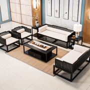 新中式布艺沙发组合现代简约实木，沙发酒店工程，禅意小户型家具实木