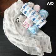 单层纯棉新生婴儿棉纱裹布襁褓包巾宝宝春夏薄款盖被双层纱巾
