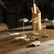 竹制玩具供应竹子玩具DIY旅游工艺品竹编竹木工艺品科教螃蟹