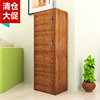 小木柜子储物柜简约现代带门锁自由组合床头多功能收纳置物架