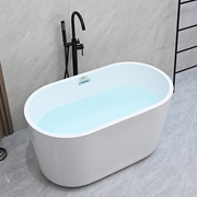 迷你日式小户型椭圆深泡家用独立式成人小浴缸亚克力坐泡1米浴缸