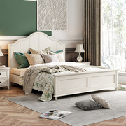 美式轻奢白蜡木储物高箱床主卧床1.5米1.8米气压床全实木双人床