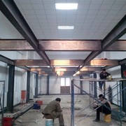 江苏上海钢结构搭建仓库办公平台，室内外楼梯工字钢槽钢u型夹层