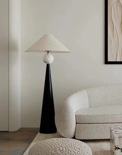 优雅诧寂风亚麻简洁黑白，艺术北欧现代客厅，餐厅卧室床头落地台灯具