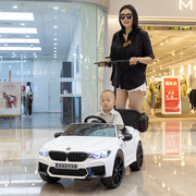 宝马儿童电动车四轮汽车遥控玩具车可坐人小孩带摇摆宝宝童车