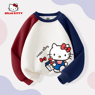 Hello Kitty女童卫衣春秋款儿童长袖t恤春季童装衣服女孩洋气上衣