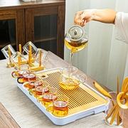 耐热玻璃功夫茶具套装家用泡茶器透明茶杯带把红茶花茶壶办公茶壶