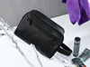 49 黑色经典手提防水洗漱包 欧美时尚商务旅行大容量PVC材质