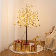 圣诞节装饰品金色LED灯发光圣诞树套餐新年客厅商场场景布置摆件
