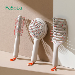 FaSoLa排骨梳子女专用长发按摩造型气垫梳家用高颅顶蓬松卷发梳子