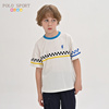 Polo Sport童装男童短袖T恤夏季儿童圆领格子印花纯棉体恤衫