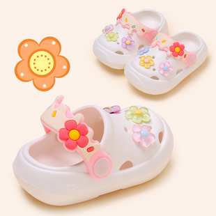 宝宝洞洞鞋夏季女孩1-3岁轻便可爱公主软底家居，2婴幼儿童拖鞋女童