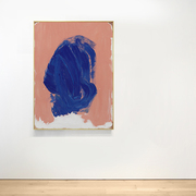 「红蓝配也有高级感」现代抽象装饰画手绘油画个性创意玄关墙壁画